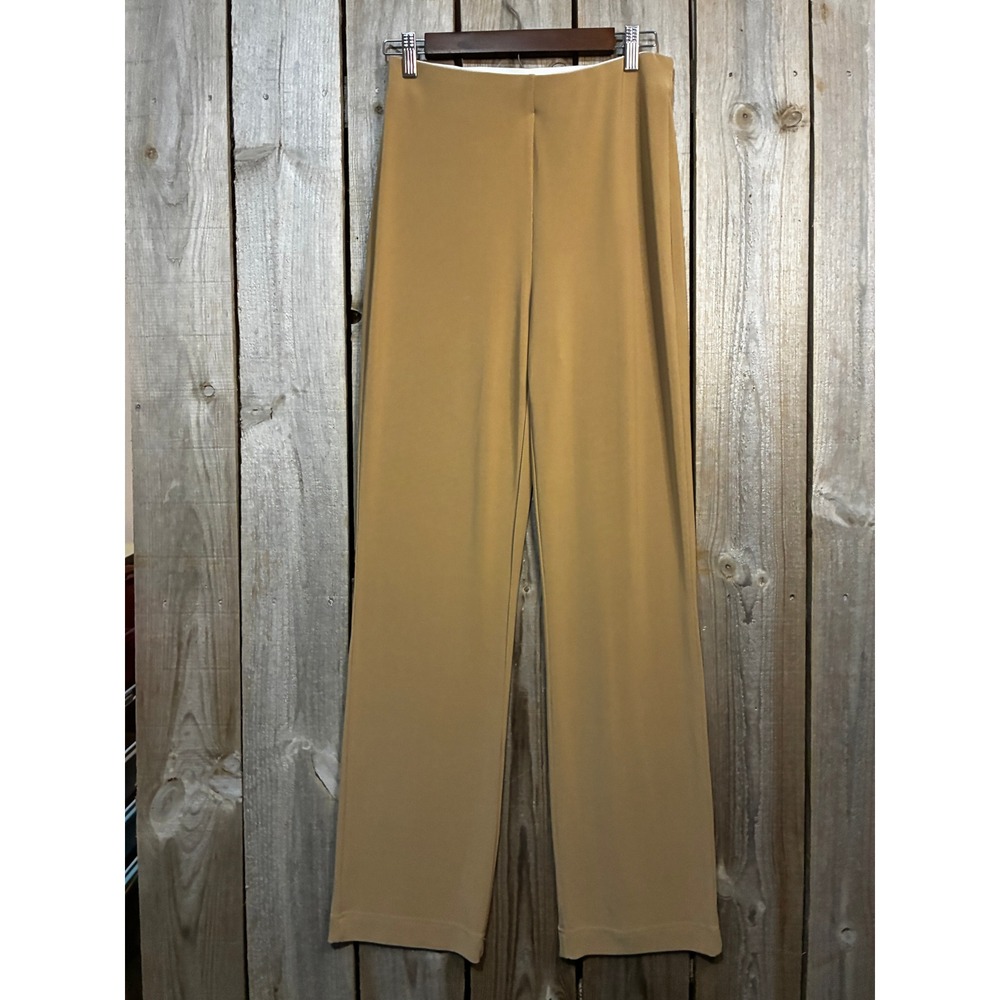 Boston Proper Travel Pant Tan Camel Wide Leg Pull On Trousers 2BH4780 Small R